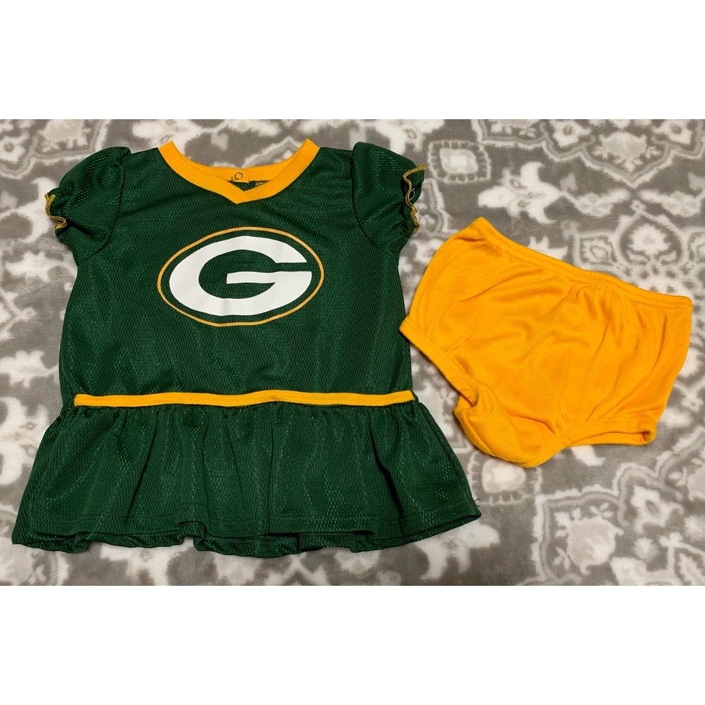 Babygirl Green Bay Packers Jersey Outfit